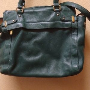 Banana Republic Leather "Bettina" Satchel in Beautiful Green